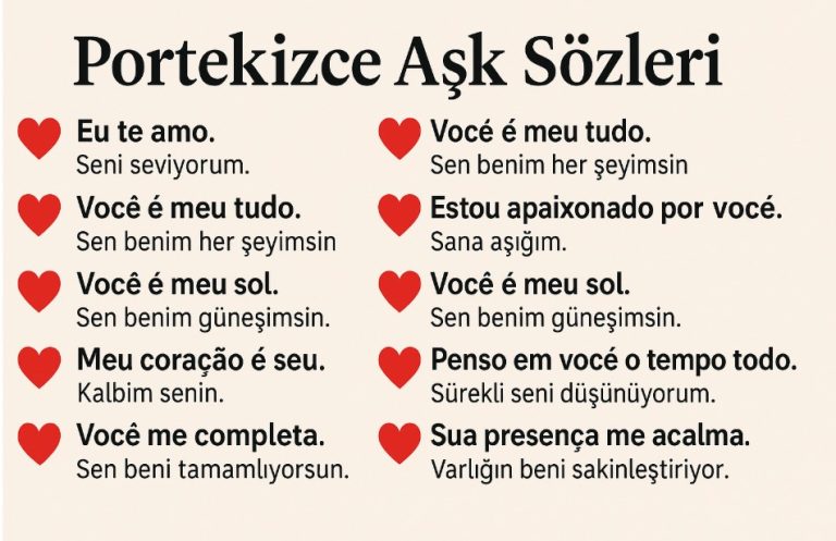 portekizce aşk sözleri